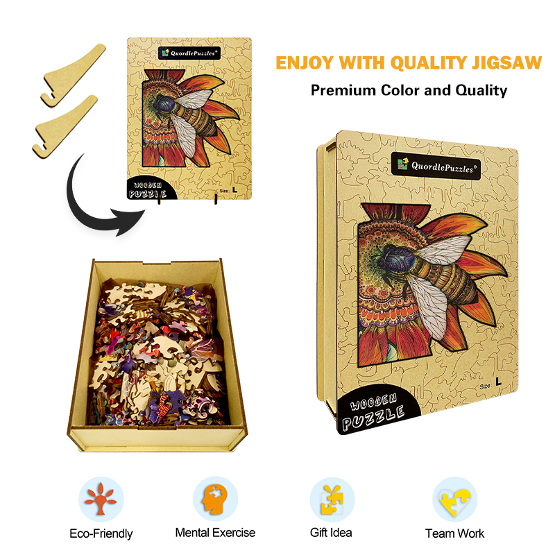 🔥Letzter Tag –Bienen Holzpuzzle