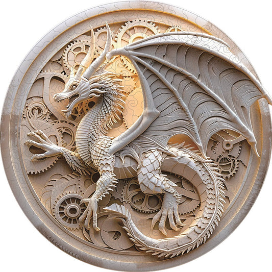 Drache im Mechanischen Reich Holz-Puzzle