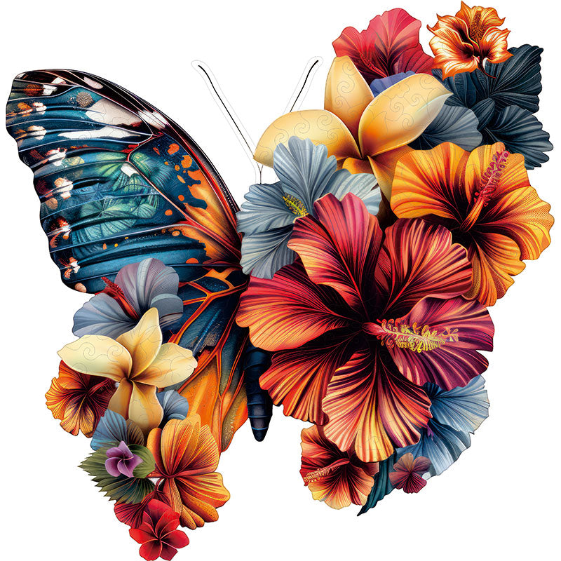 Schmetterling mit Blumen