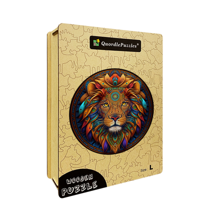 Mandala Löwe Holzpuzzle