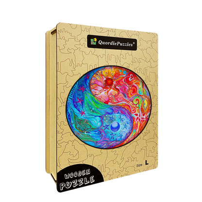 Feuer- und Wasser-Mandala-Puzzle