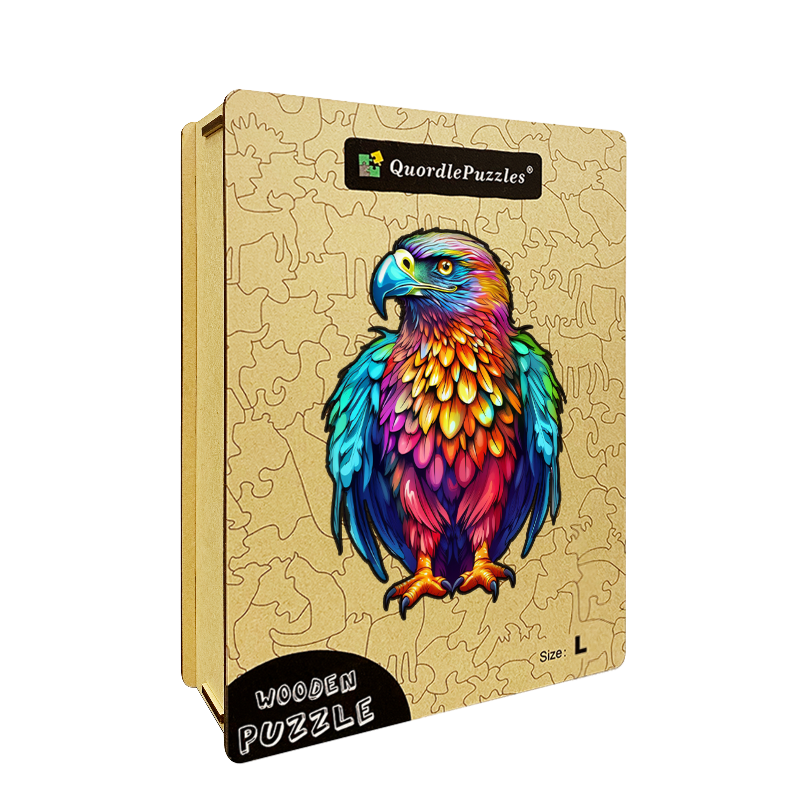 Holzpuzzle „Edler und majestätischer Adler“.
