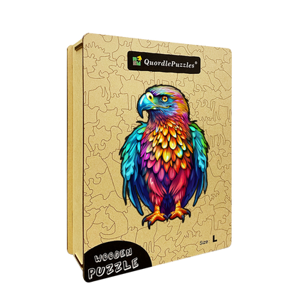 Holzpuzzle „Edler und majestätischer Adler“.