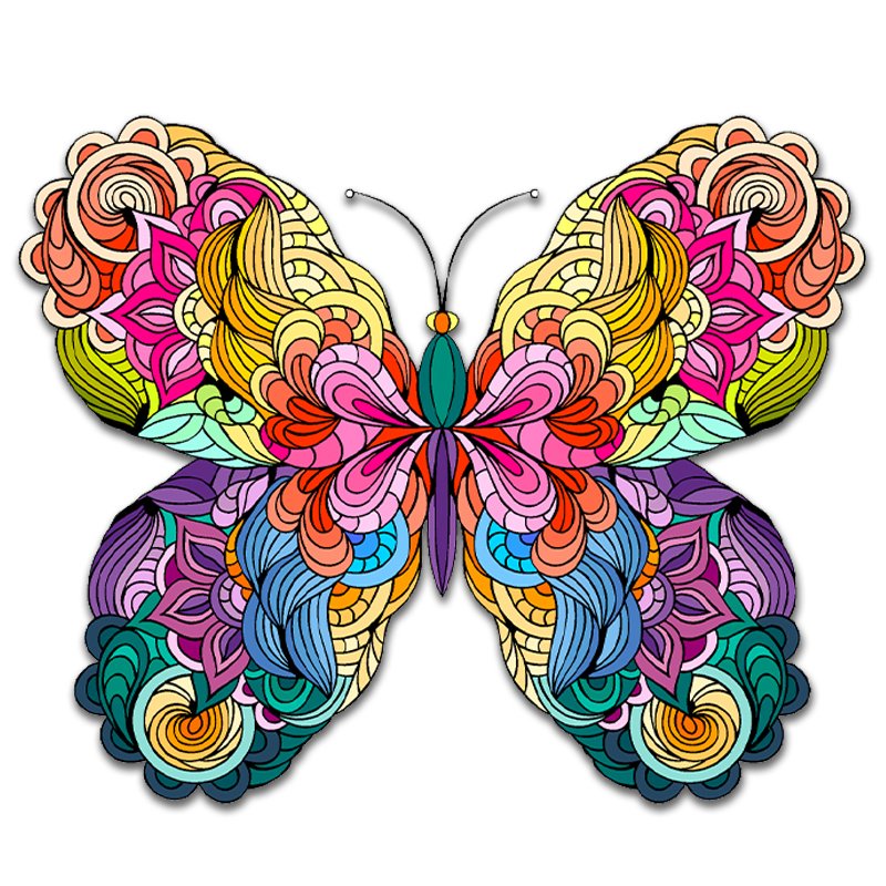 Buntes Schmetterlings-Edition-Puzzle