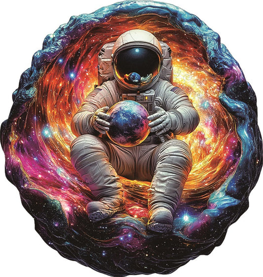 Astronaut im Kosmos Holz-Puzzle