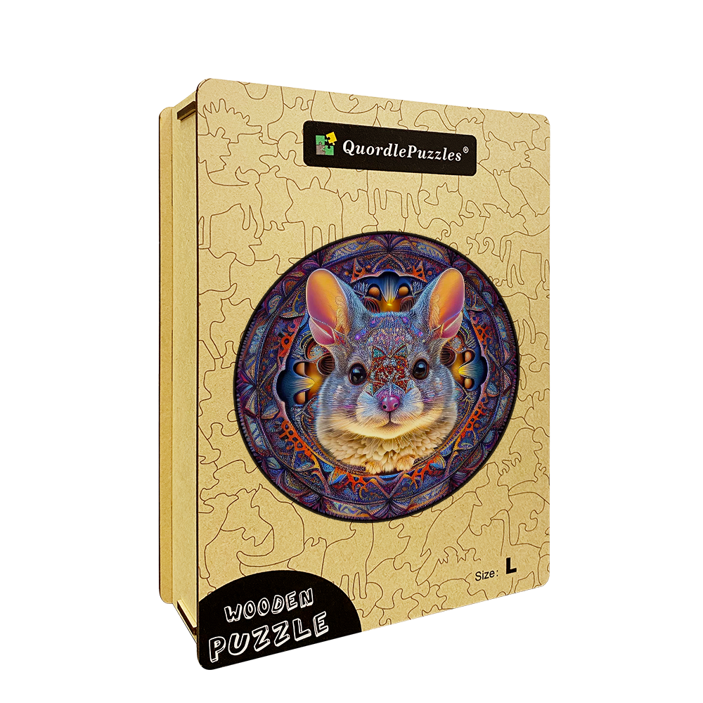 Mandala Hase Holzpuzzle