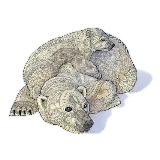 Weißes Eisbär-Puzzle