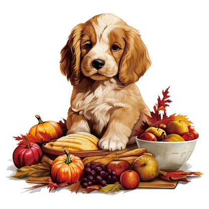 Wunderschöner kleiner Thanksgiving-Welpe