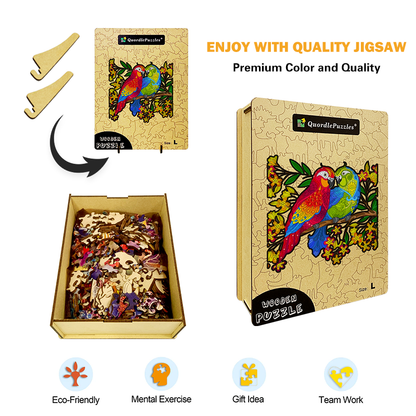 Buntes Papageien-Puzzle