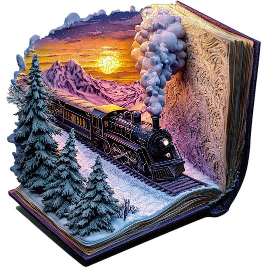 🔥Letzter Tag – 3D Winter Zugreise Holzpuzzle
