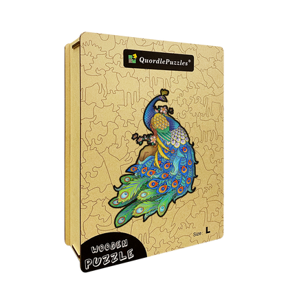 Blaues Feder-Pfau-Puzzle
