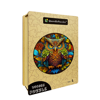 Mandala Eule Holzpuzzle