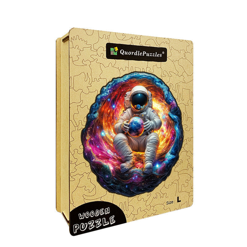 Astronaut im Kosmos Holz-Puzzle
