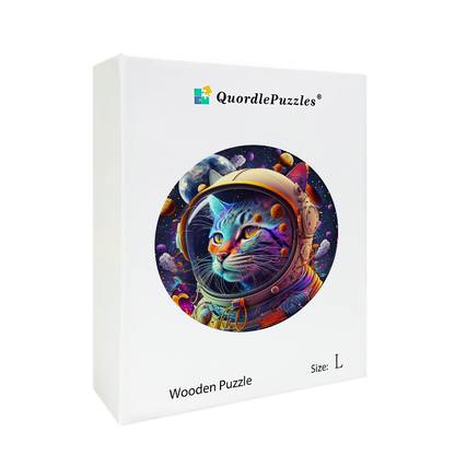 Space Cat Süße Kätzchen Holzpuzzle