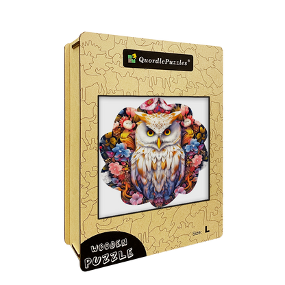 Minimales süßes Baby-Eulen-Holzpuzzle