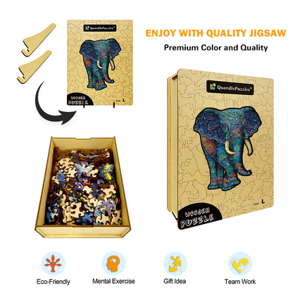 Buntes Elefanten-Puzzle
