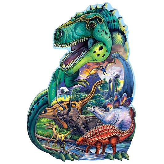Dinosaurier- und Vulkan-Puzzle