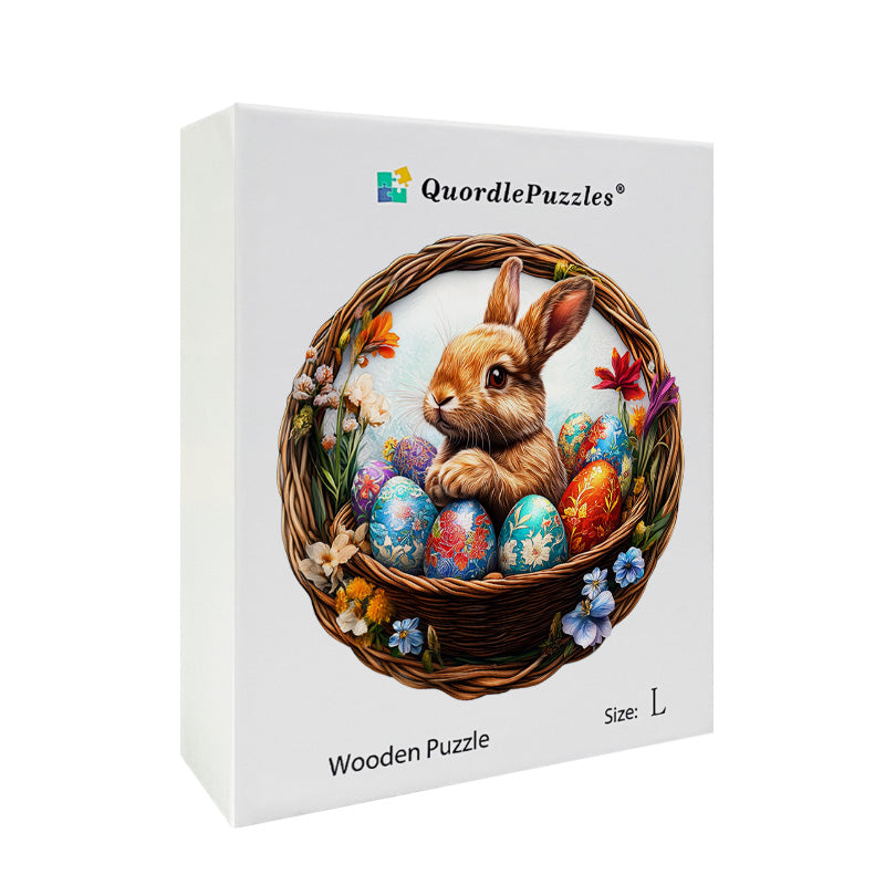 3D flauschiger hase holzpuzzle