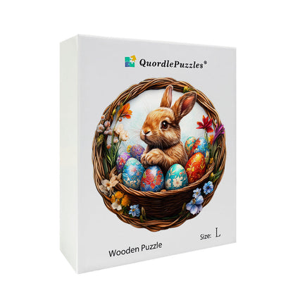 3D flauschiger hase holzpuzzle