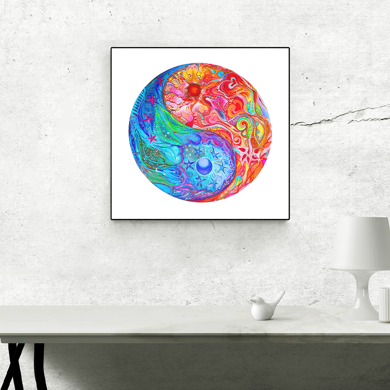 Feuer- und Wasser-Mandala-Puzzle