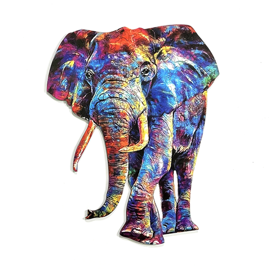 Abstrakter bunter Tierkunst-Elefant