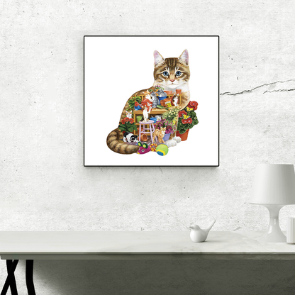 Katzenarbeit-Puzzle