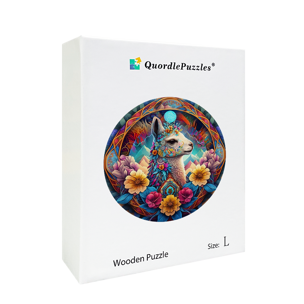 Mandala Lama Holzpuzzle