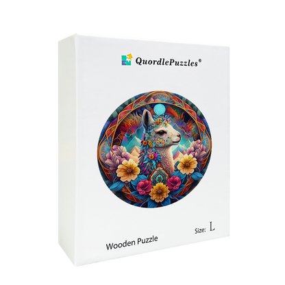 Mandala Lama Holzpuzzle