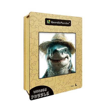 Hai mit Strohhut