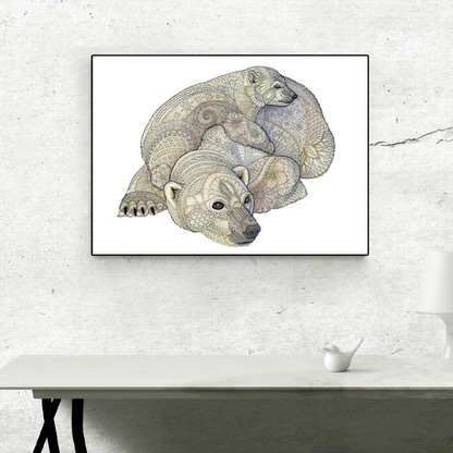 Weißes Eisbär-Puzzle