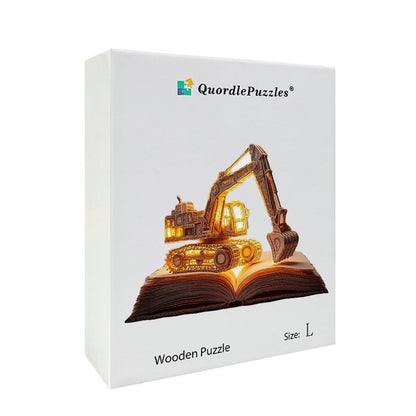 3D bagger auf buch holzpuzzle