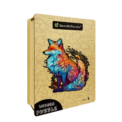 🔥Letzter Tag –Wunderschönes buntes FOX-Holzpuzzle
