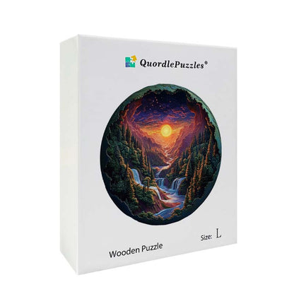 3D Wasserfall Landschaft Holzpuzzle