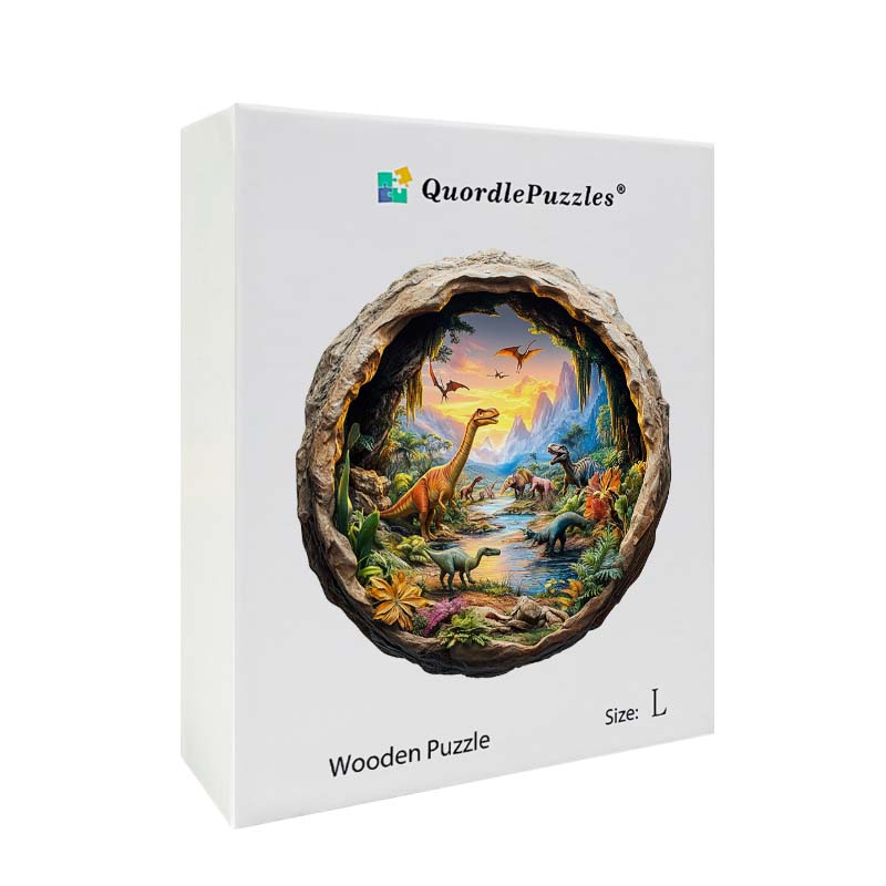 3D Dinosaurier Welt Holzpuzzle