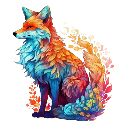 🔥Letzter Tag –Wunderschönes buntes FOX-Holzpuzzle