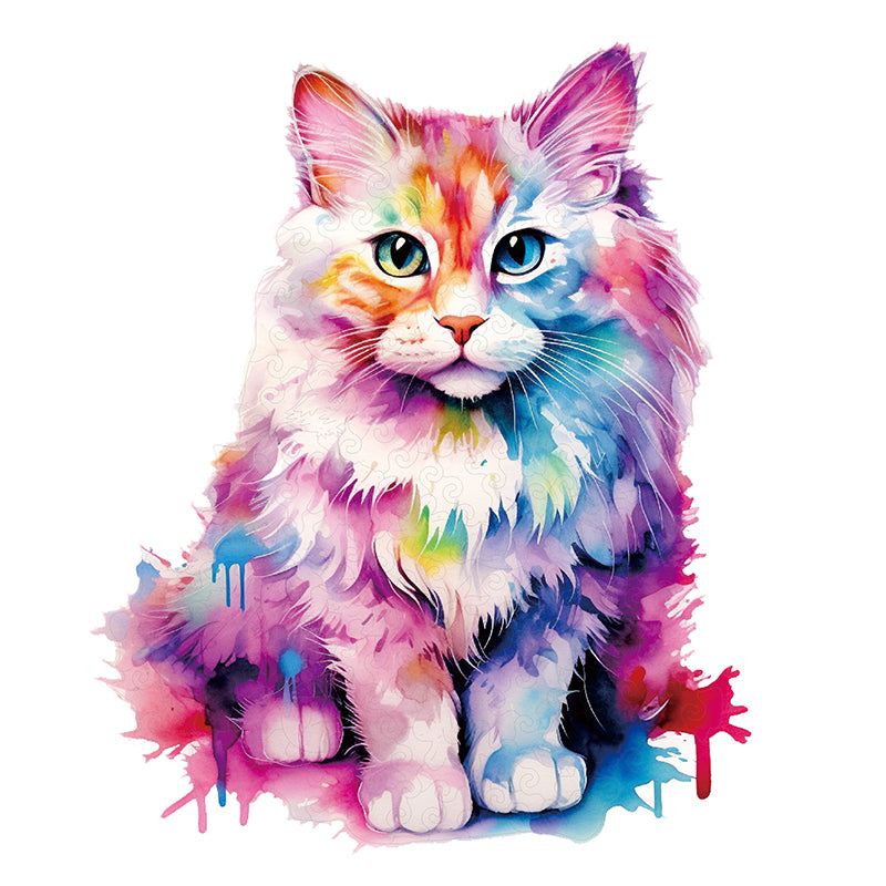 Zartes Katzen-Aquarell