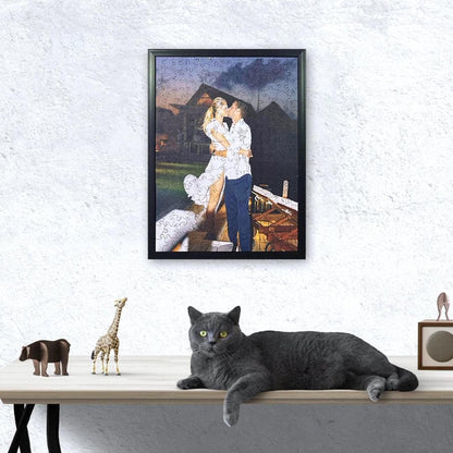 Personalisierte Foto-Happy-Family-Holzpuzzles