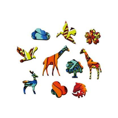 Neugieriges Giraffen-Puzzle