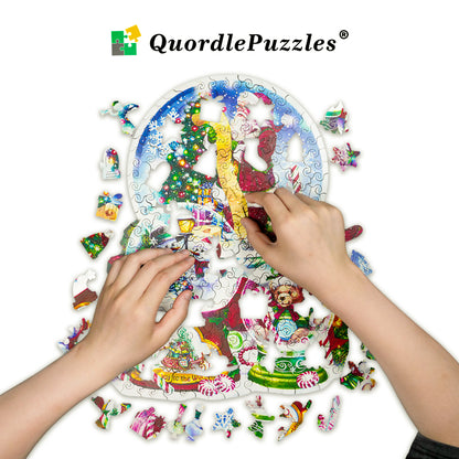 Weihnachtsgeschenk-Puzzle