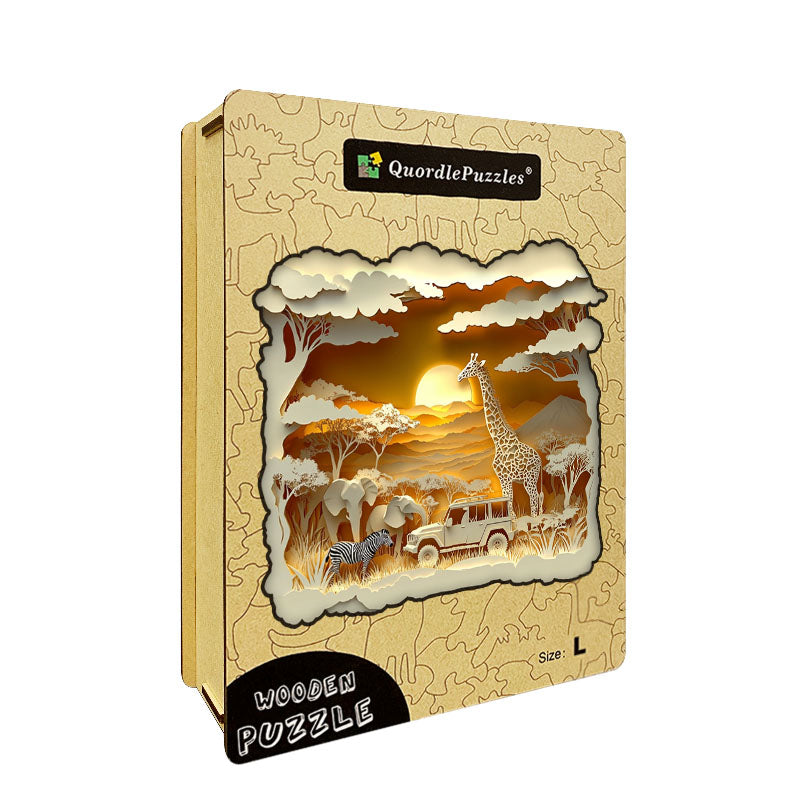 3D afrikanische safari holzpuzzle