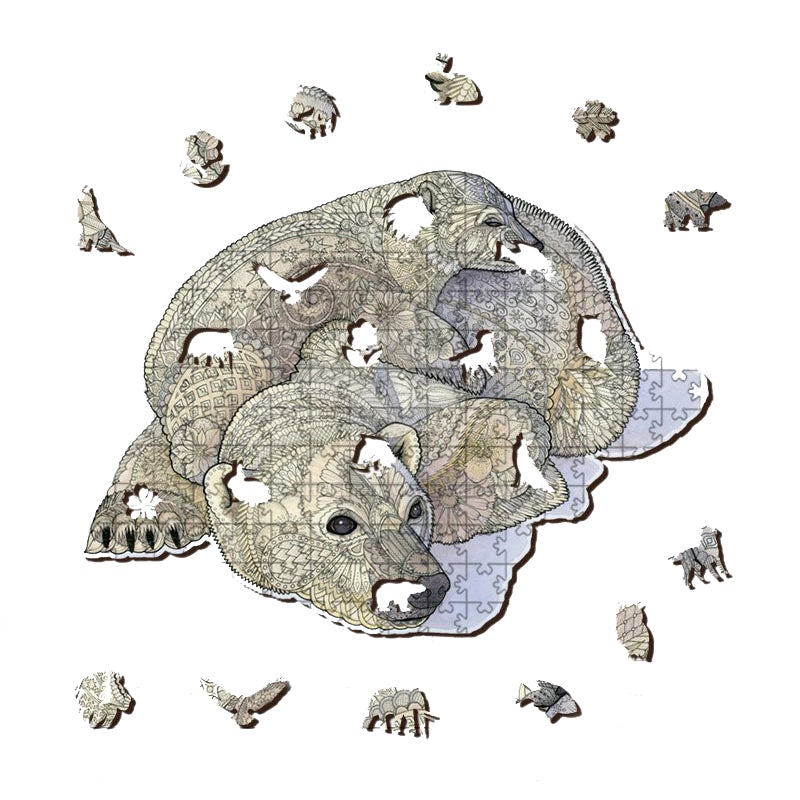 Weißes Eisbär-Puzzle