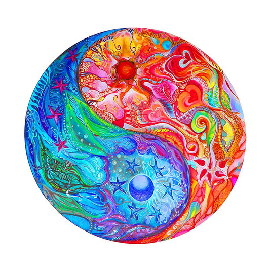 Feuer- und Wasser-Mandala-Puzzle