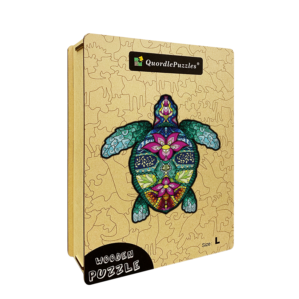Schildkröten-Salbei-Holzpuzzle