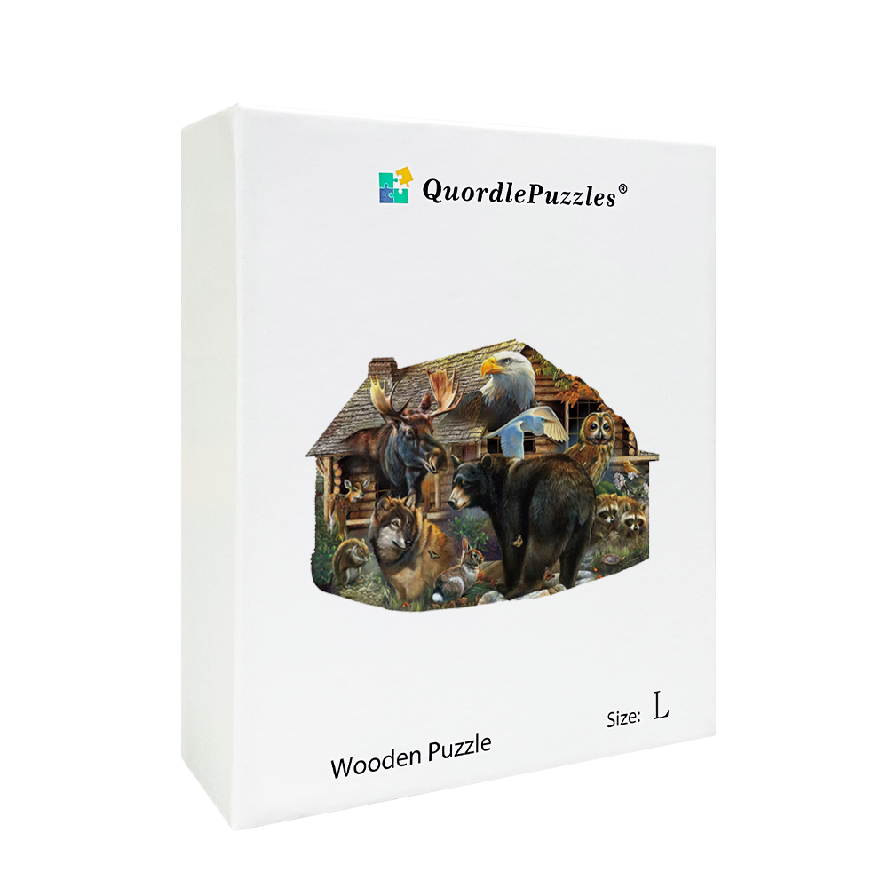 Holzpuzzle „Wildlife Cabin“.