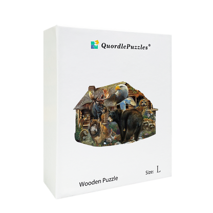 Holzpuzzle „Wildlife Cabin“.