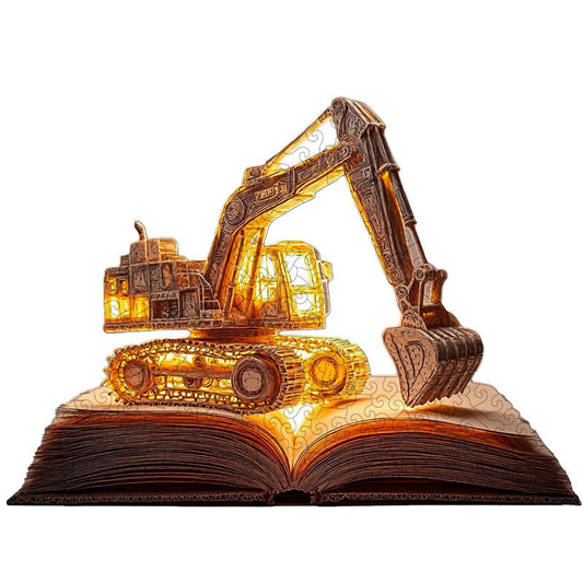 3D bagger auf buch holzpuzzle
