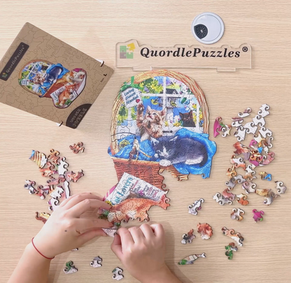 Speziell geformtes Holzpuzzle