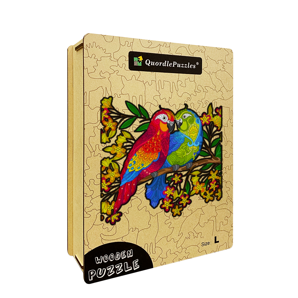 Buntes Papageien-Puzzle
