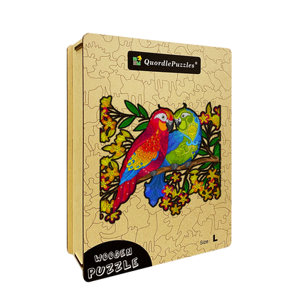 Buntes Papageien-Puzzle