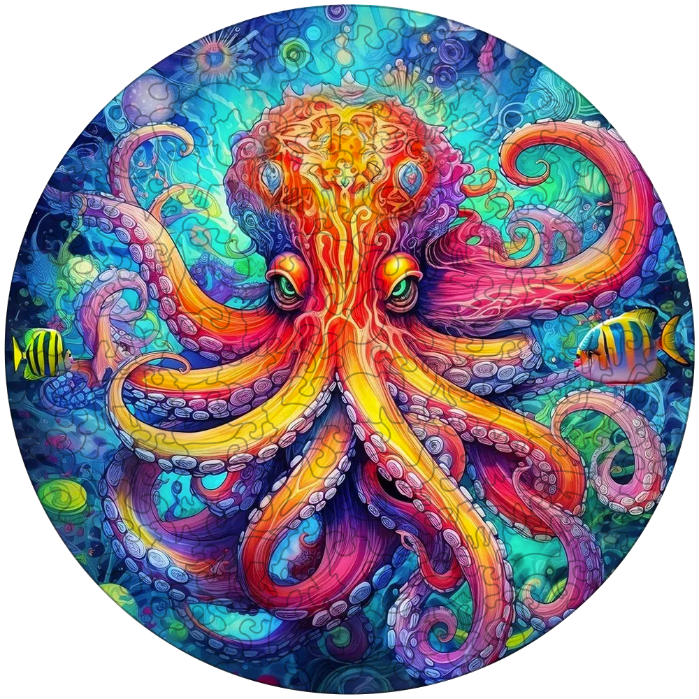 Oktopus Lebendiges Holzpuzzle
